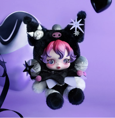 Popmart - Skullpanda x Sanrio Kuromi Plushie